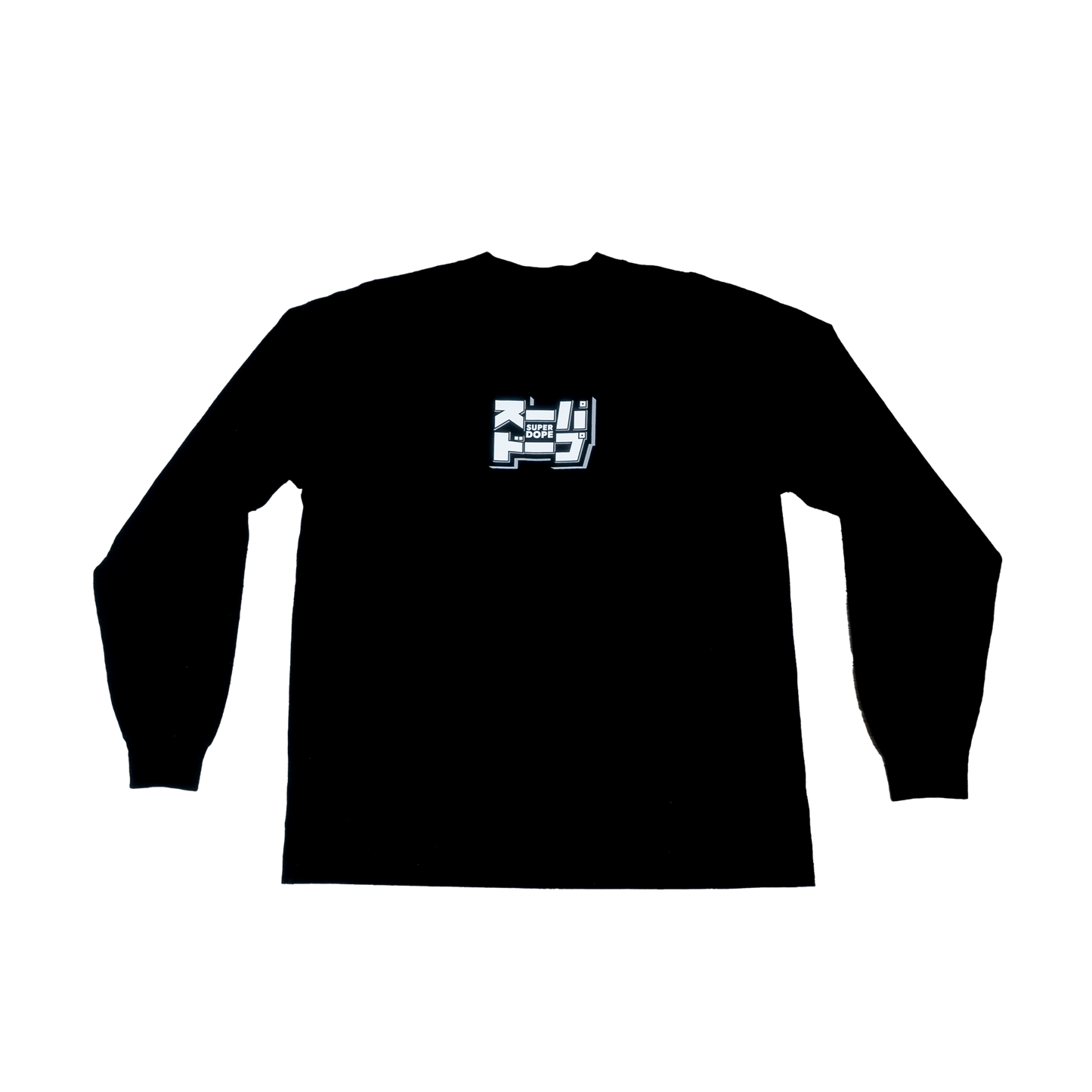 SUPER DOPE "Black & White Logo LS" (BLACK)